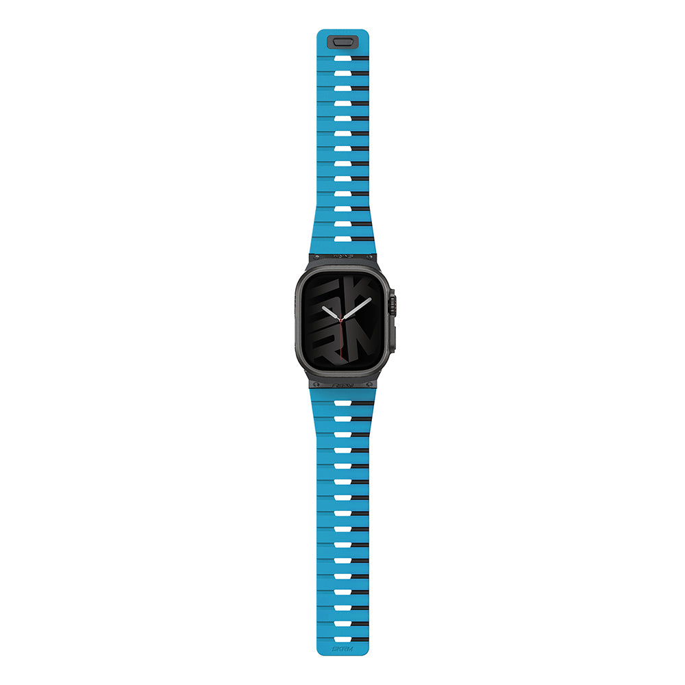 Skinarma Gemini Serisi Apple Watch 42/44/45/46/49mm Uyumlu TPU Magnetik Silikon Kordon Skinarma Gemini Serisi Apple Watch 42/44/45/46/49mm Uyumlu TPU Magnetik Silikon Kordon